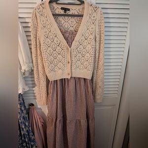 Miou Muse Cropped Cardigan 100% Cotton L